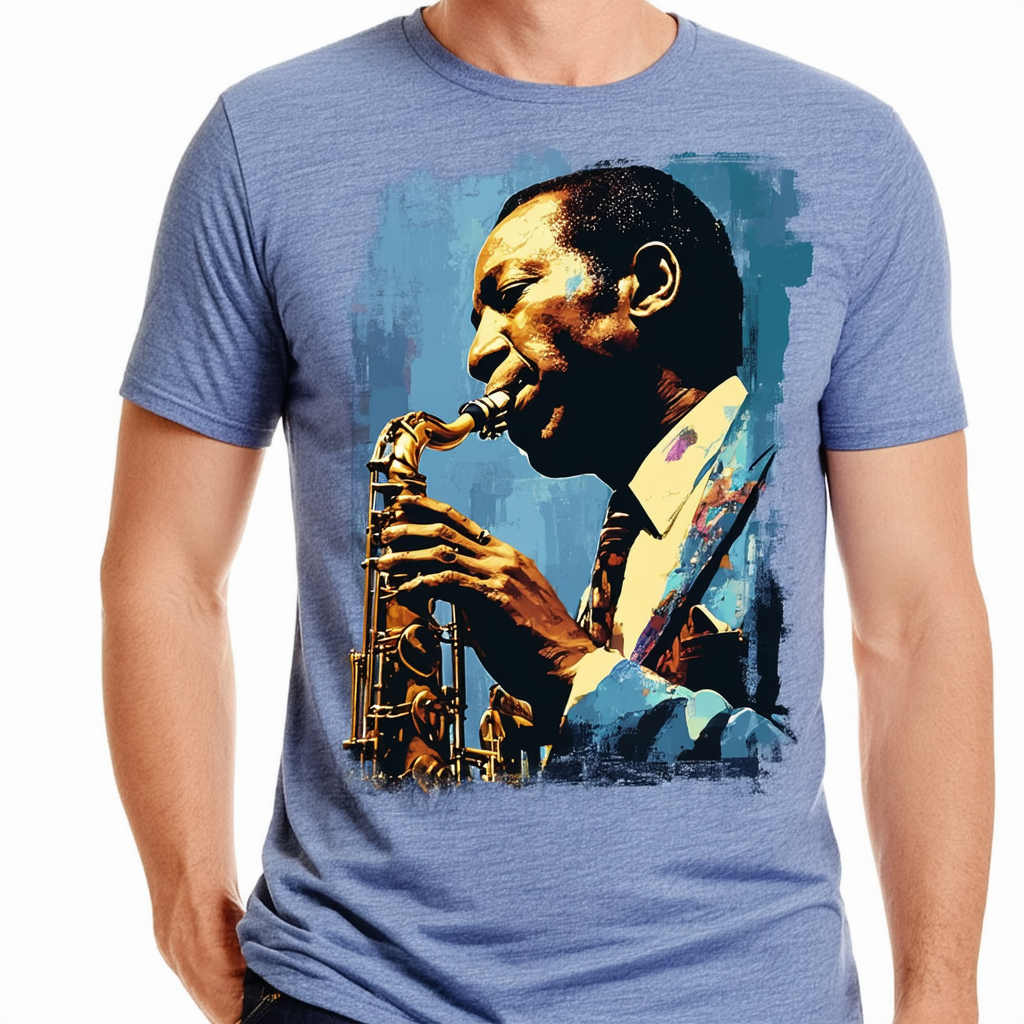 Trevco Men's John Coltrane Heather Adult T-Shirt