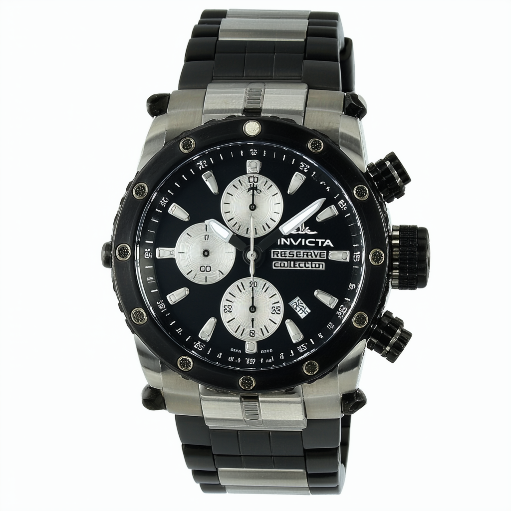 Invicta Men's 5731 Reserve Collection Black and Gunmetal Ion-Plated Chronograph Watch