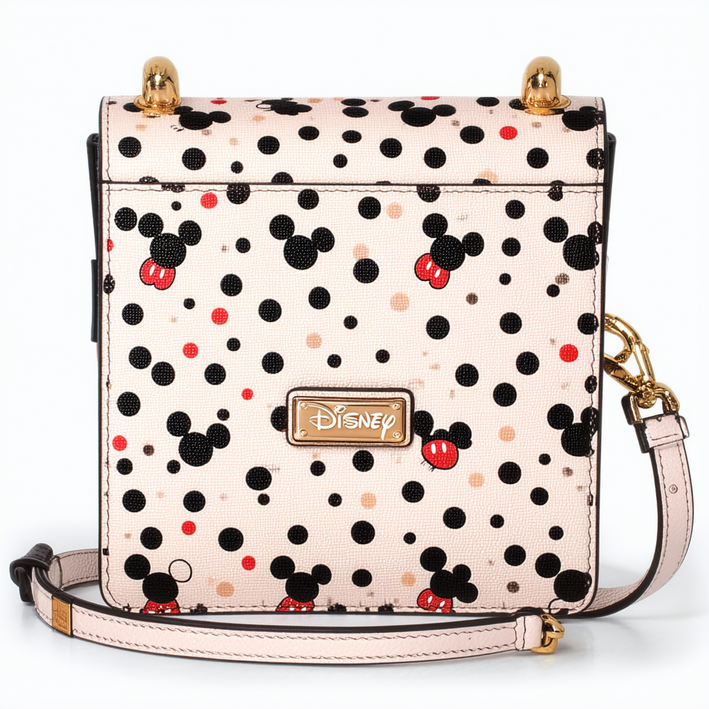 Loungefly x Disney Mickey and Minnie Mouse Inspired Polka-Dot Crossbody Purse