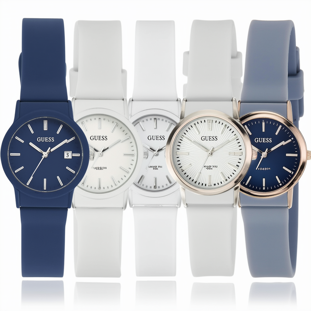 GUESS Women's Silicone Casual Watch, Color: White (Model: U0944L1)