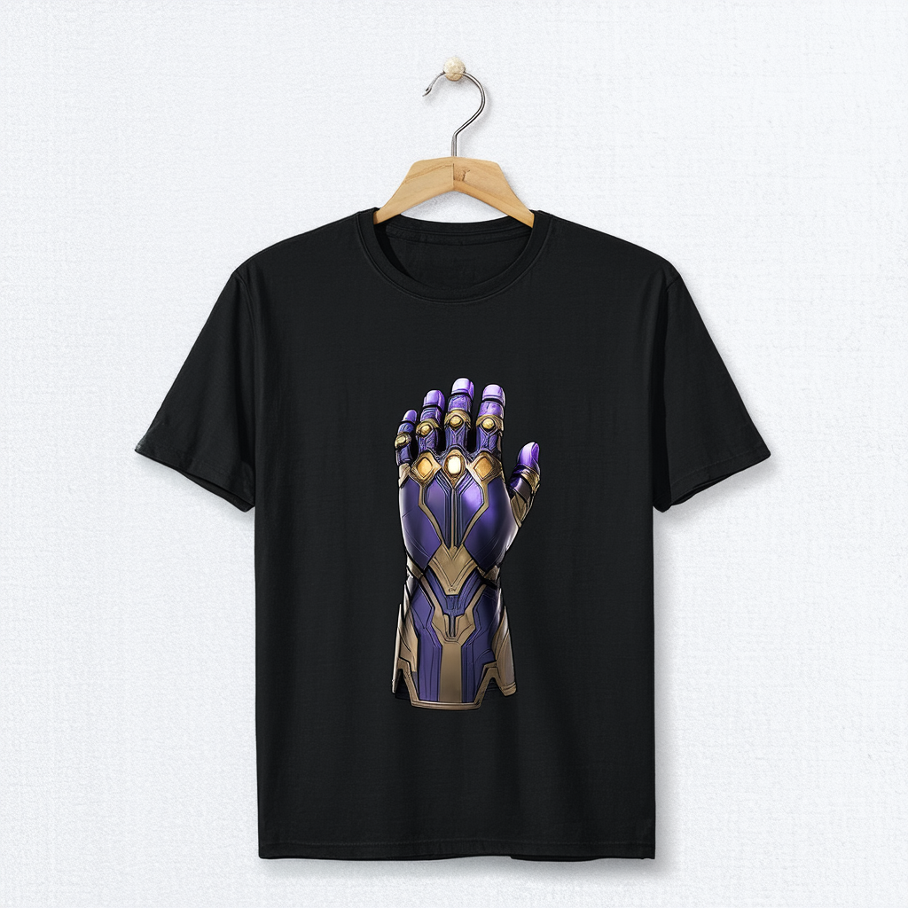 Avengers Infinity War Thanos Infinity Gauntlet Mens Black T-Shirt