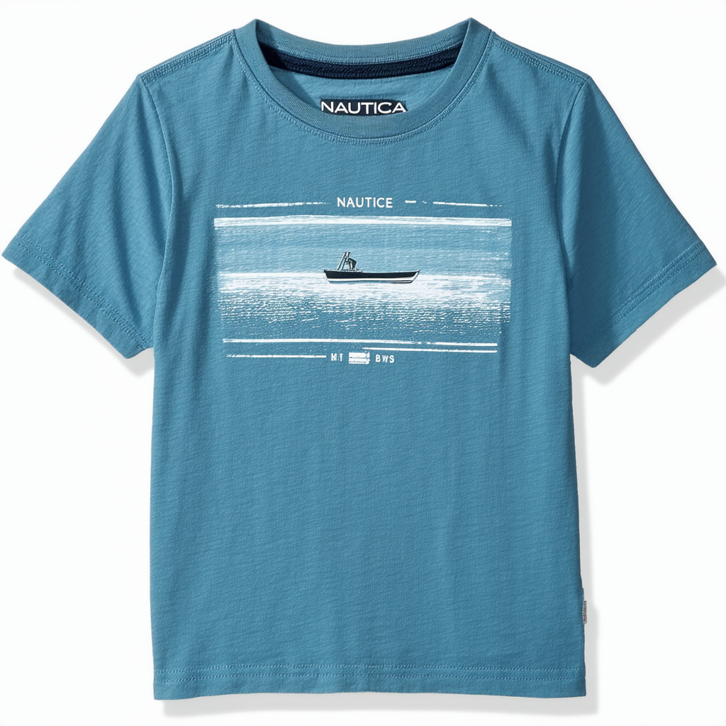 Nautica Boys' Short Sleeve Graphic Crew Neck T-Shirt