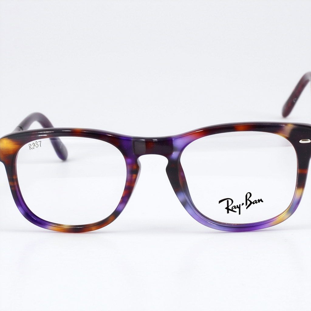 Ray Ban RX5187 Eyeglasses-2442 Havana/Violet-50mm
