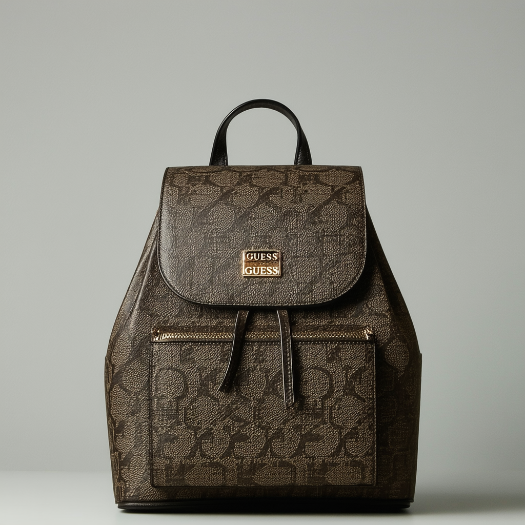 GUESS Womens Manhattan Backpack, Mocha Logo, One Size US