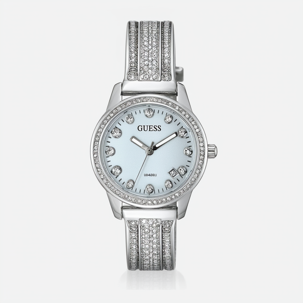 GUESS Women's U0430L1 Silver-Tone Jewelry-Inspired Watch