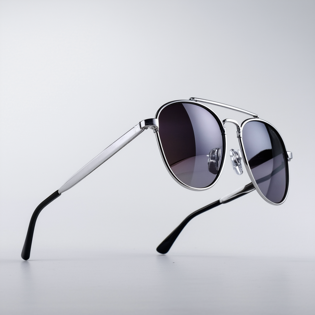 Chrome Reflective Coat Flash Mirror Lens Horn Rimmed Sunglasses (Chrome Silver)