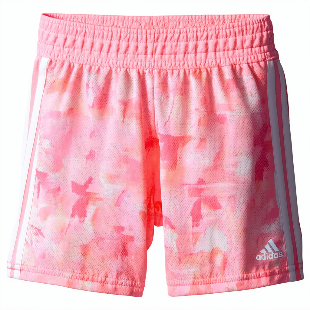 adidas Girls' Printed Woven Shorts, Light Pink, Medium
