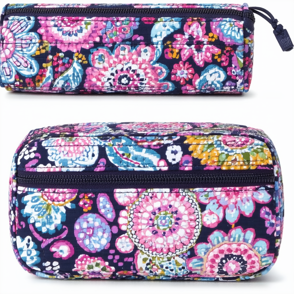 Vera Bradley Women's Cotton Zip-Around Essential Oil Case Travel Accessory