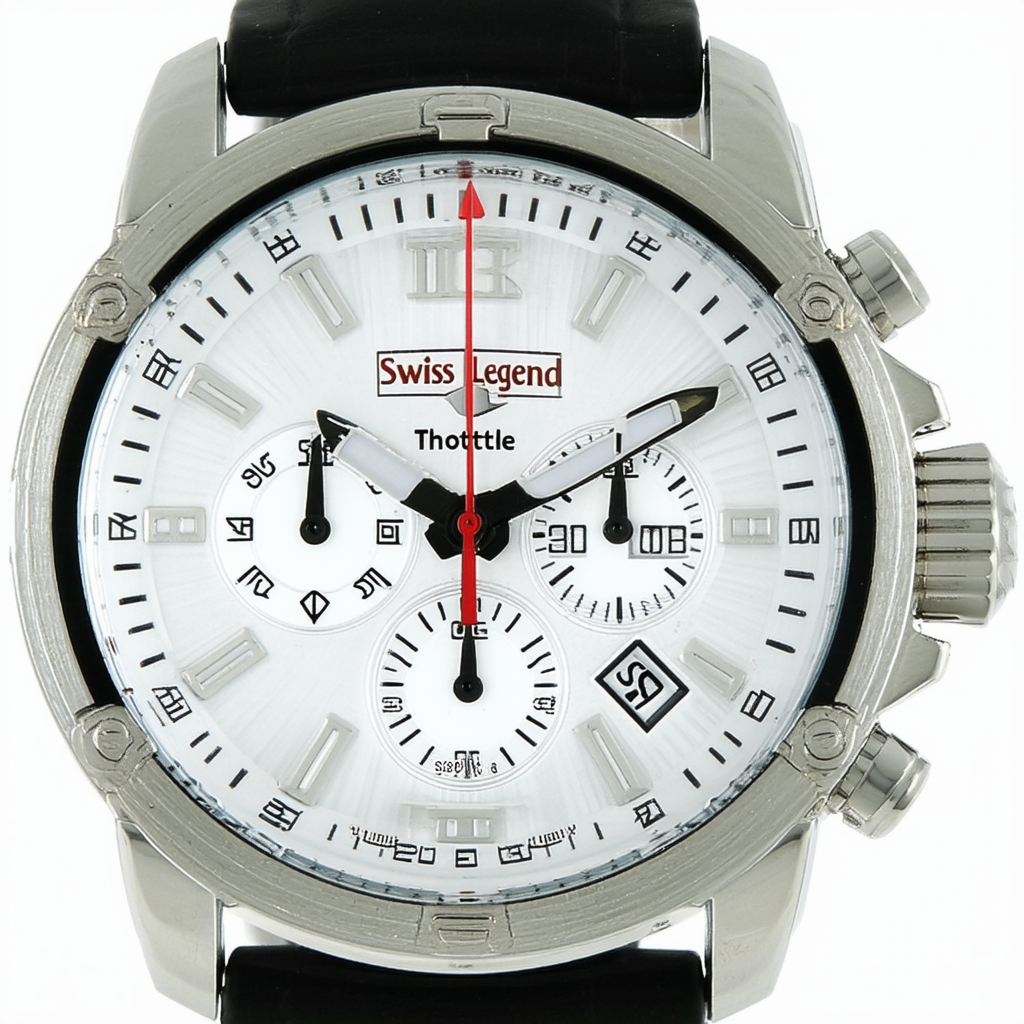 Swiss Legend Men's 30025-02-SB Throttle Chronograph White Dial Watch