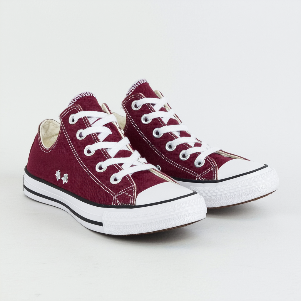 Converse All Star Ox Maroon Womens Trainers