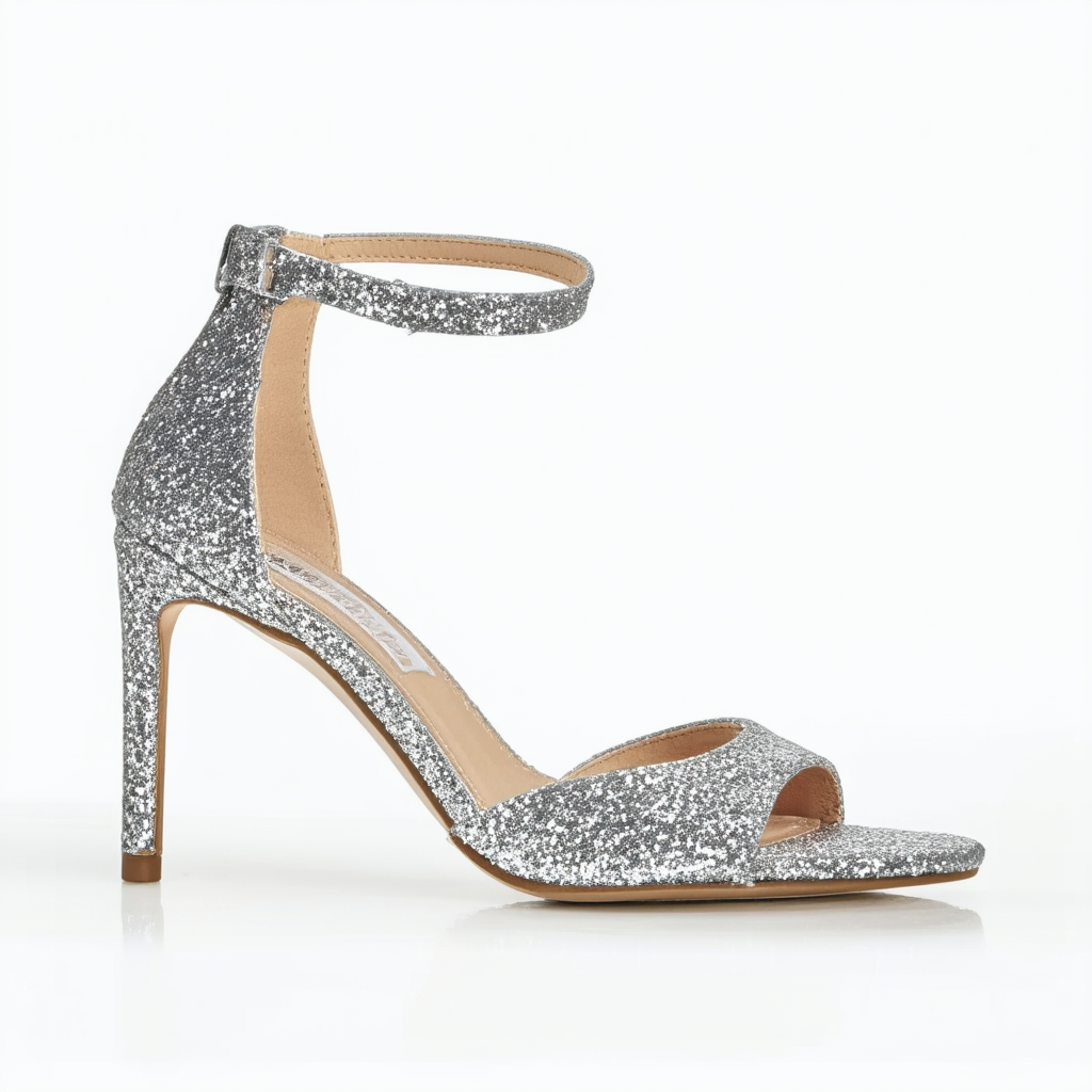 Steve Madden Women's Immence, Silver Glitter, 10 M US