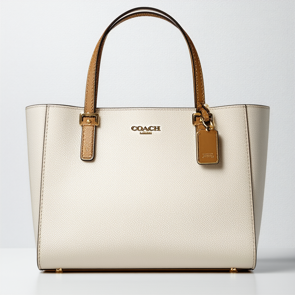Coach 34495 Madison Phoebe North South Tote in Chalk/Brass