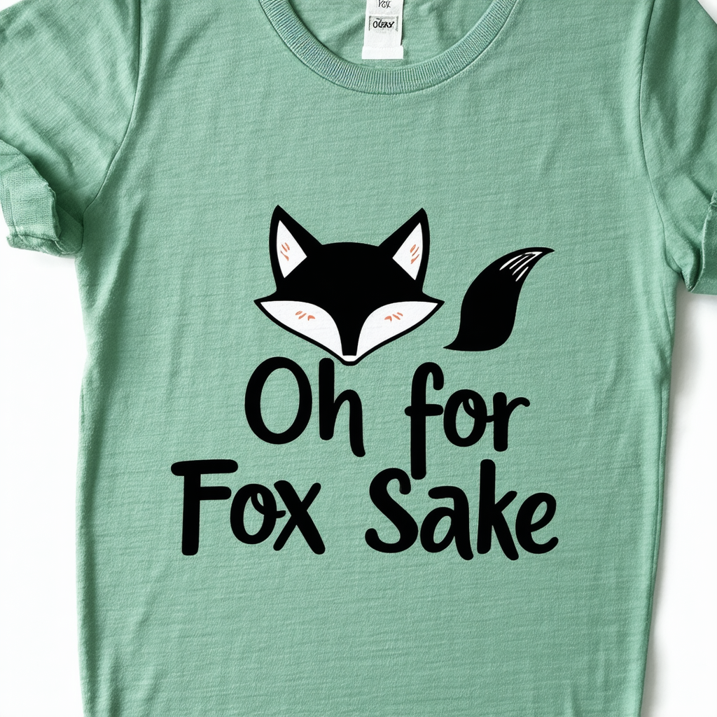 Oh for Fox Sake Shirt Women Short Sleeve Funny Sayings Tshirt Graphic Tee Woman