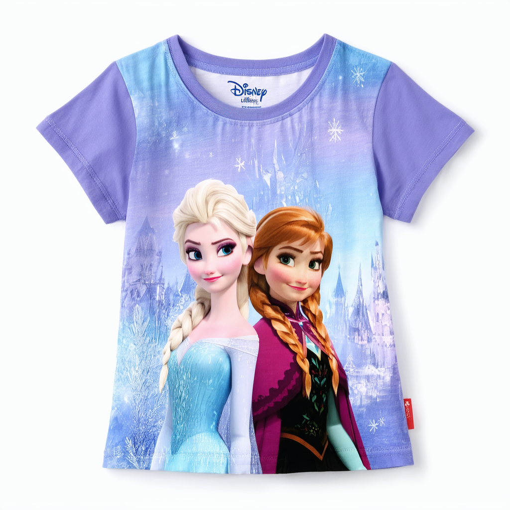 Disney Little Girls' Short Sleeve Frozen T-Shirt