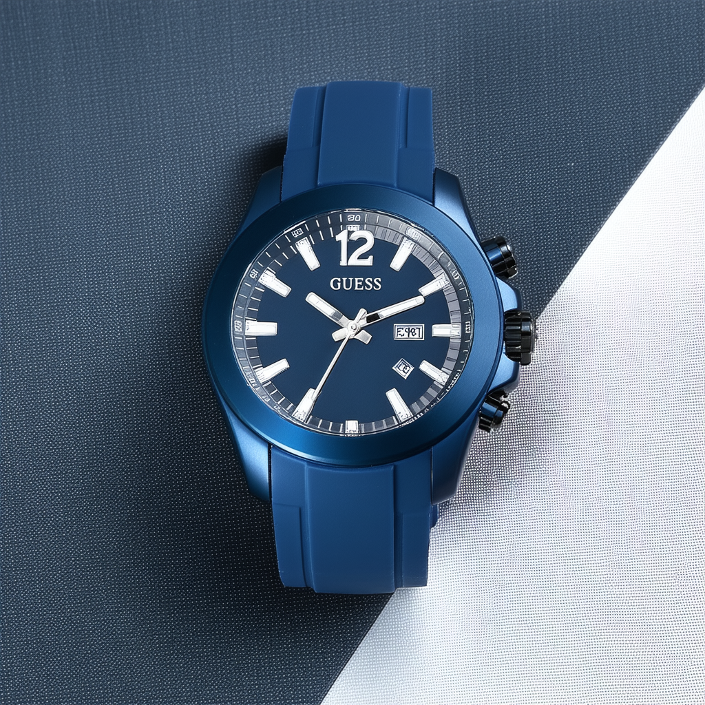 Guess Men's Odyssey U1108G6 Blue Silicone Quartz Fashion Watch