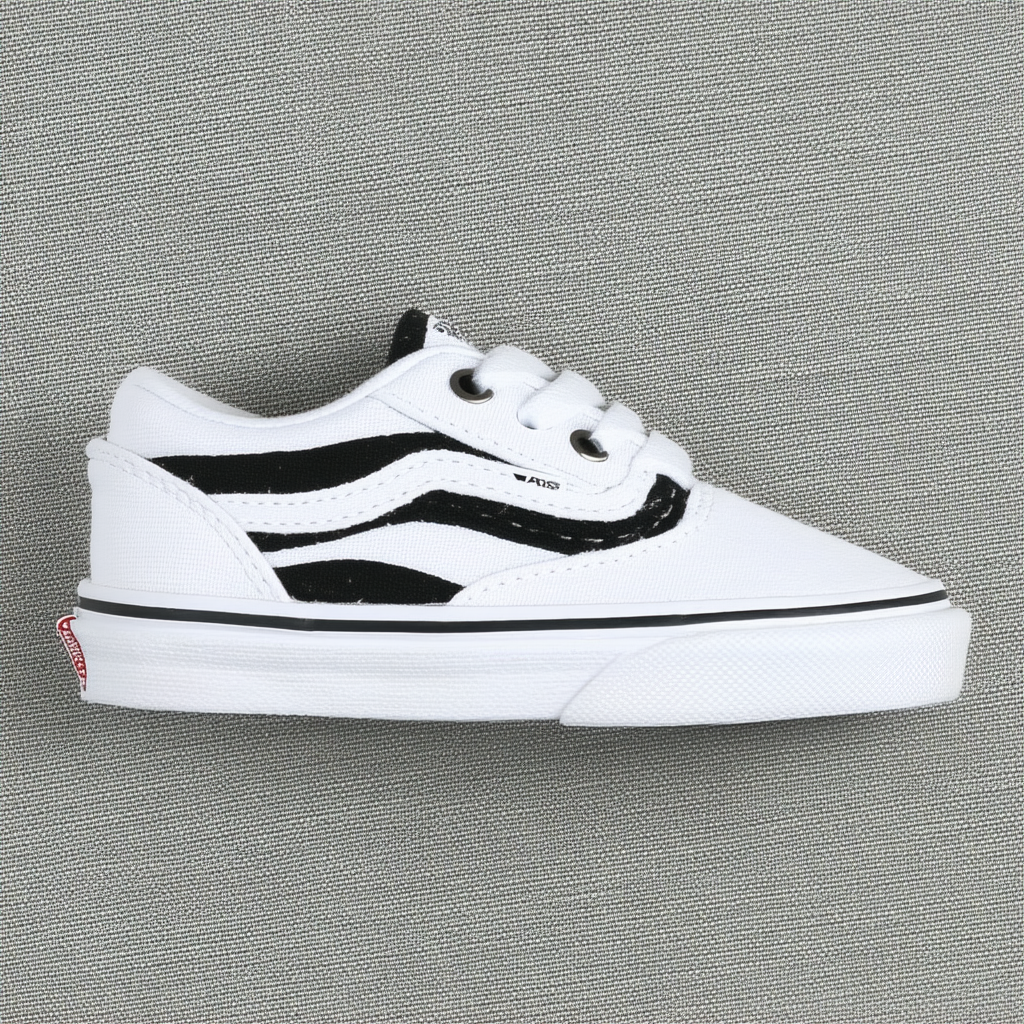 Vans Kids Atwood (Canvas) Black/White Skate Shoe 3.5 Kids