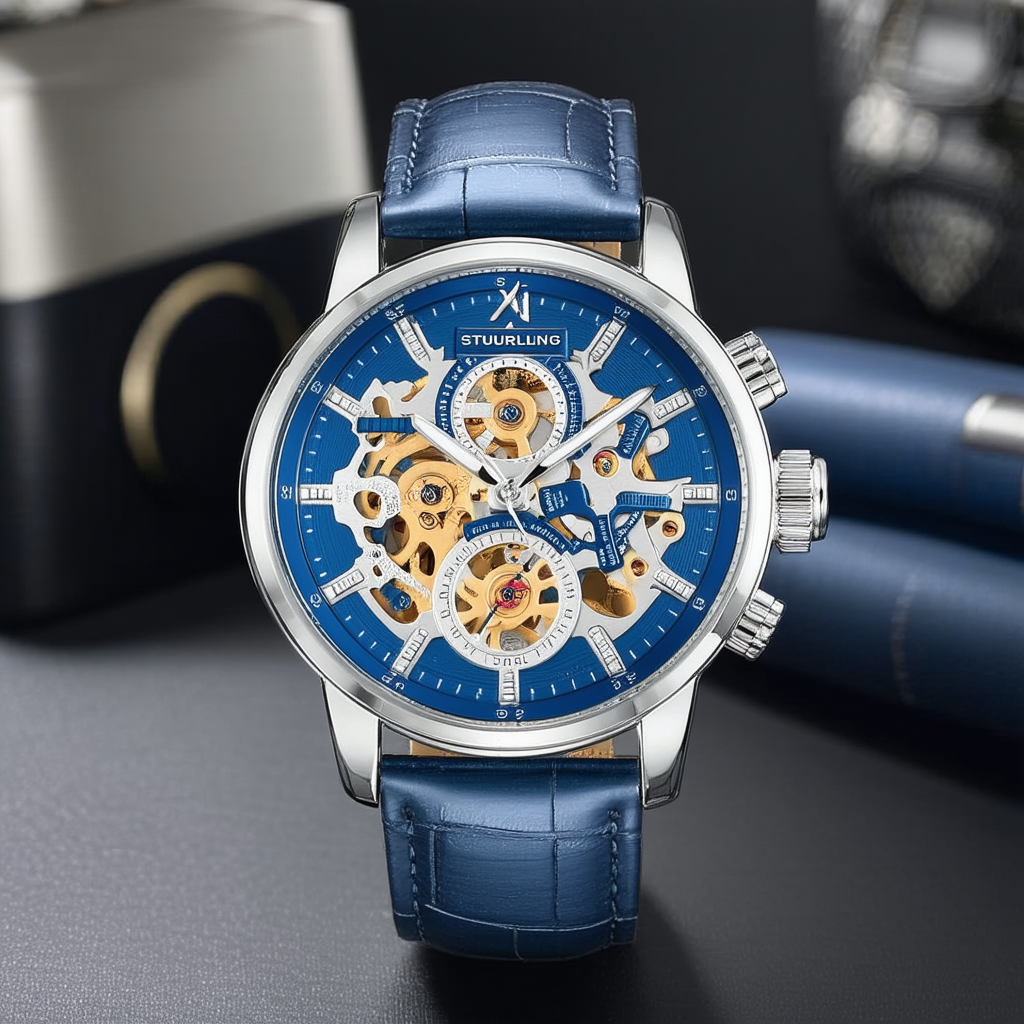 Stuhrling Original Men's 131.33151 Lifestyle 'Odyssey' Skeleton Automatic Watch