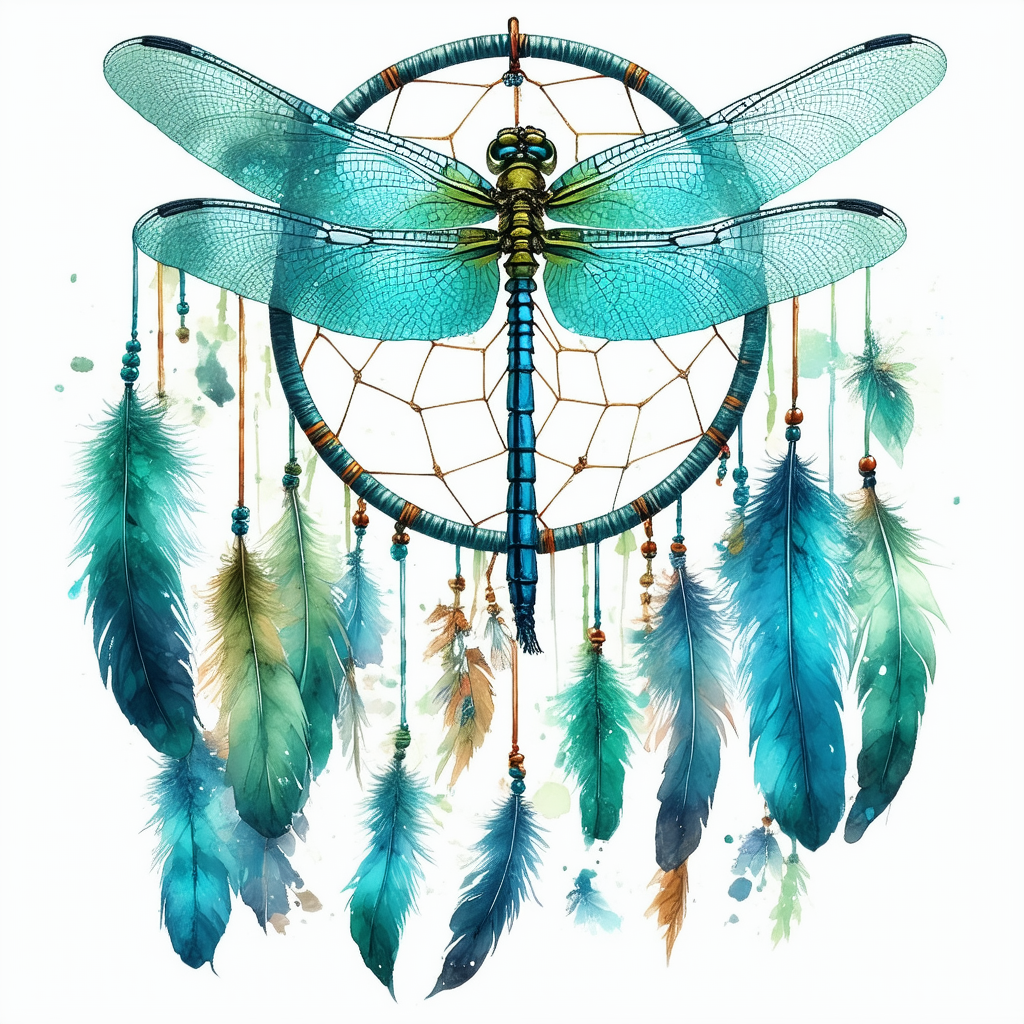 The Mountain Dragonfly Dreamcatcher Adult T-Shirt, Green, XL