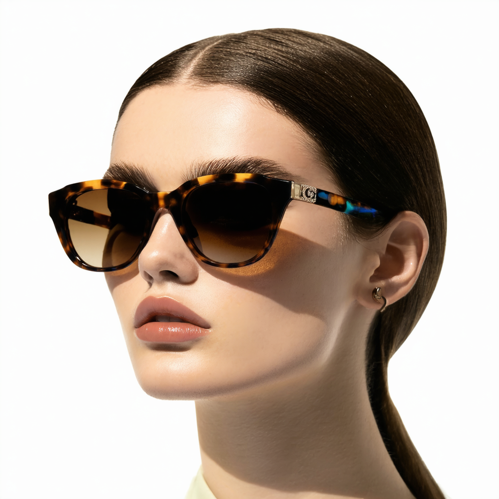 GUCCI GG0035S - 004 Sunglasses Havana/Blue w/ Brown Gradient Lens 54mm