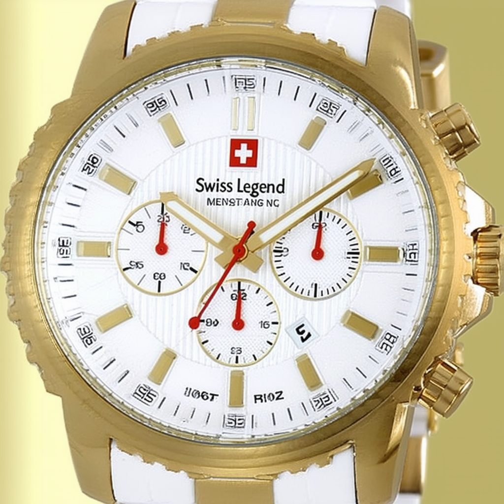 Swiss Legend Men's 10067-YG-02 Commander Analog Display Swiss Quartz White Watch