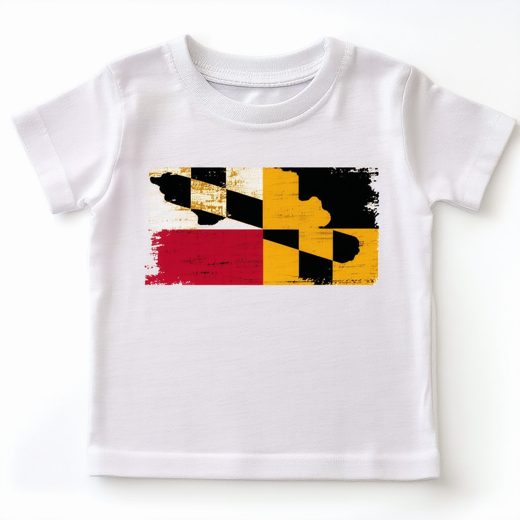 Threadrock Little Boys' Flag of Maryland Toddler T-Shirt