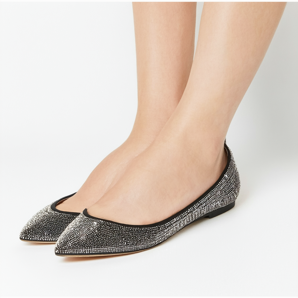 NINE WEST Women's Blingy Ballet Flat