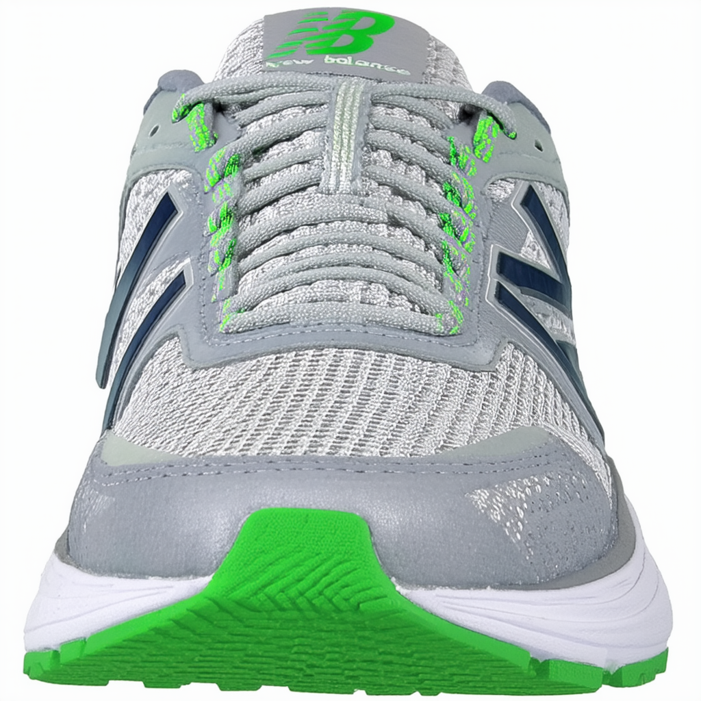 New Balance Women's Made 1540 V2 Running Shoe, Silver/Green, 8.5 W US