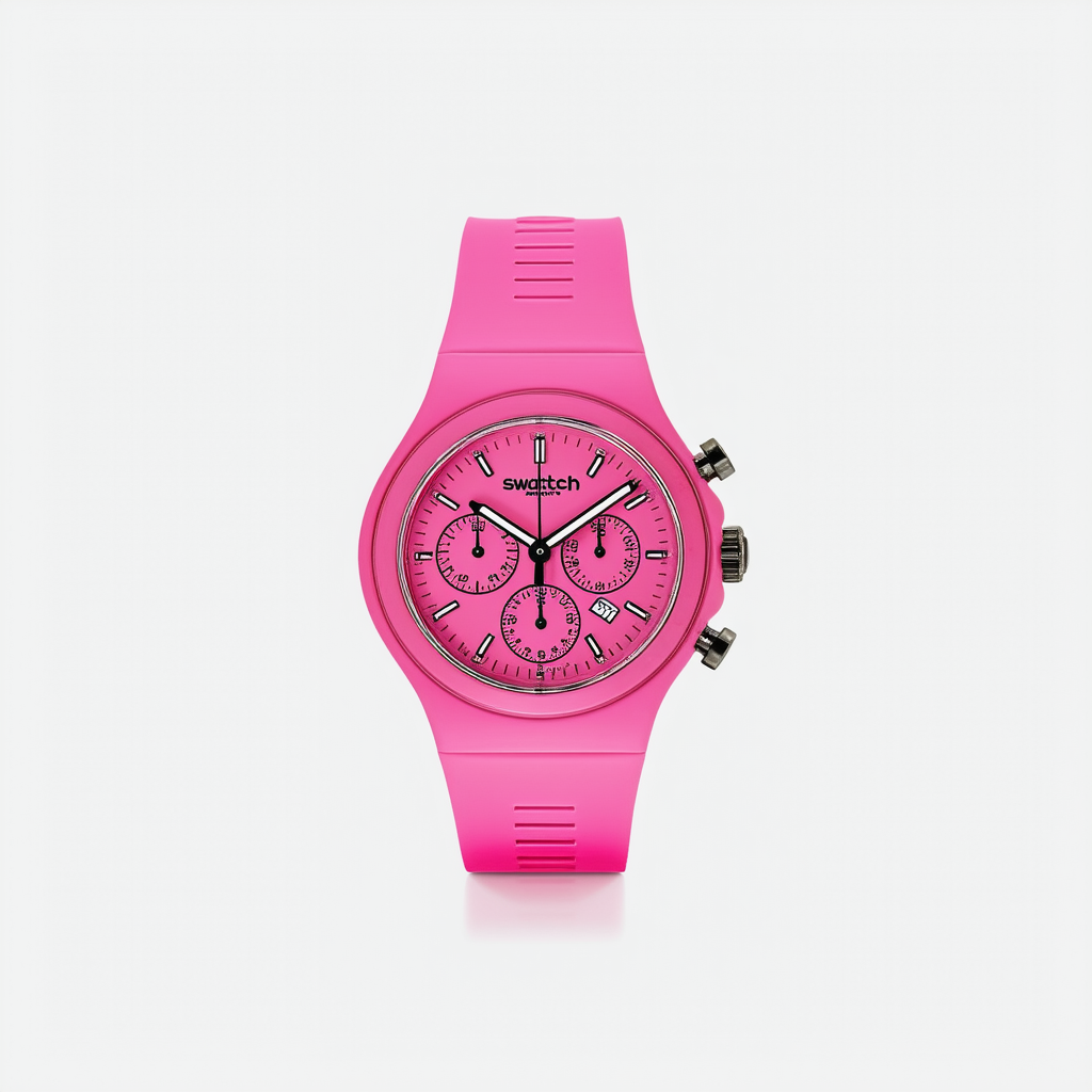 Swatch Full Blooded Pink Ladies Chronograph Watch