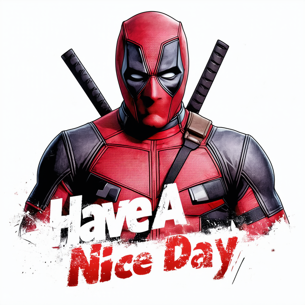 Marvel Men's Deadpool Icon Have A Nice Day T-Shirt