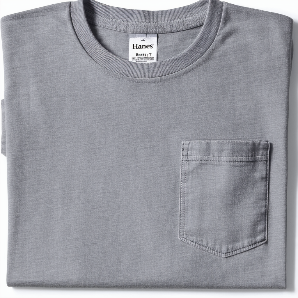 Hanes Beefy-T Adult Pocket Tee_Smoke Gray_2XL