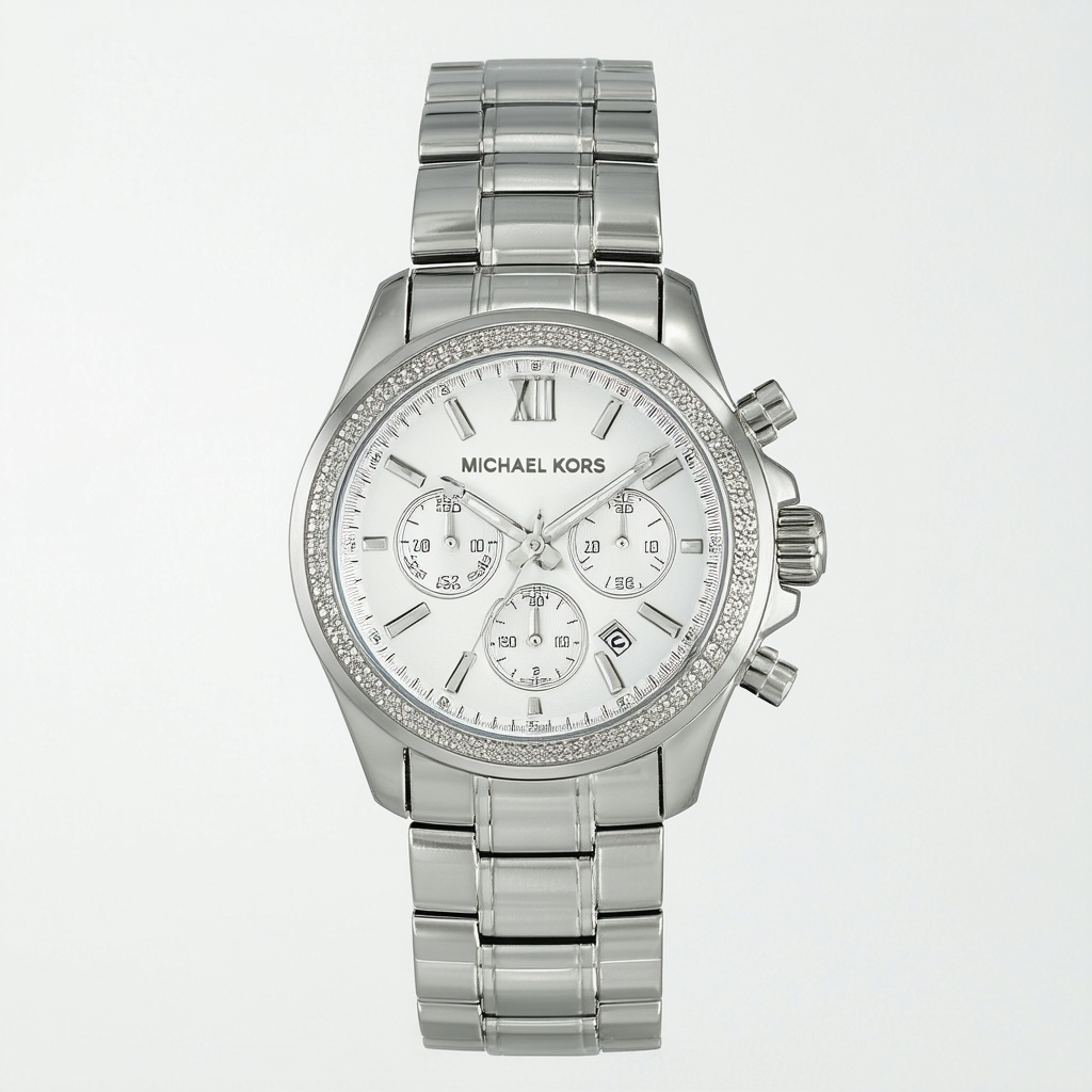 Michael Kors Women's MK5555 - Vintage Classic Lexington Chronograph Silver Watch