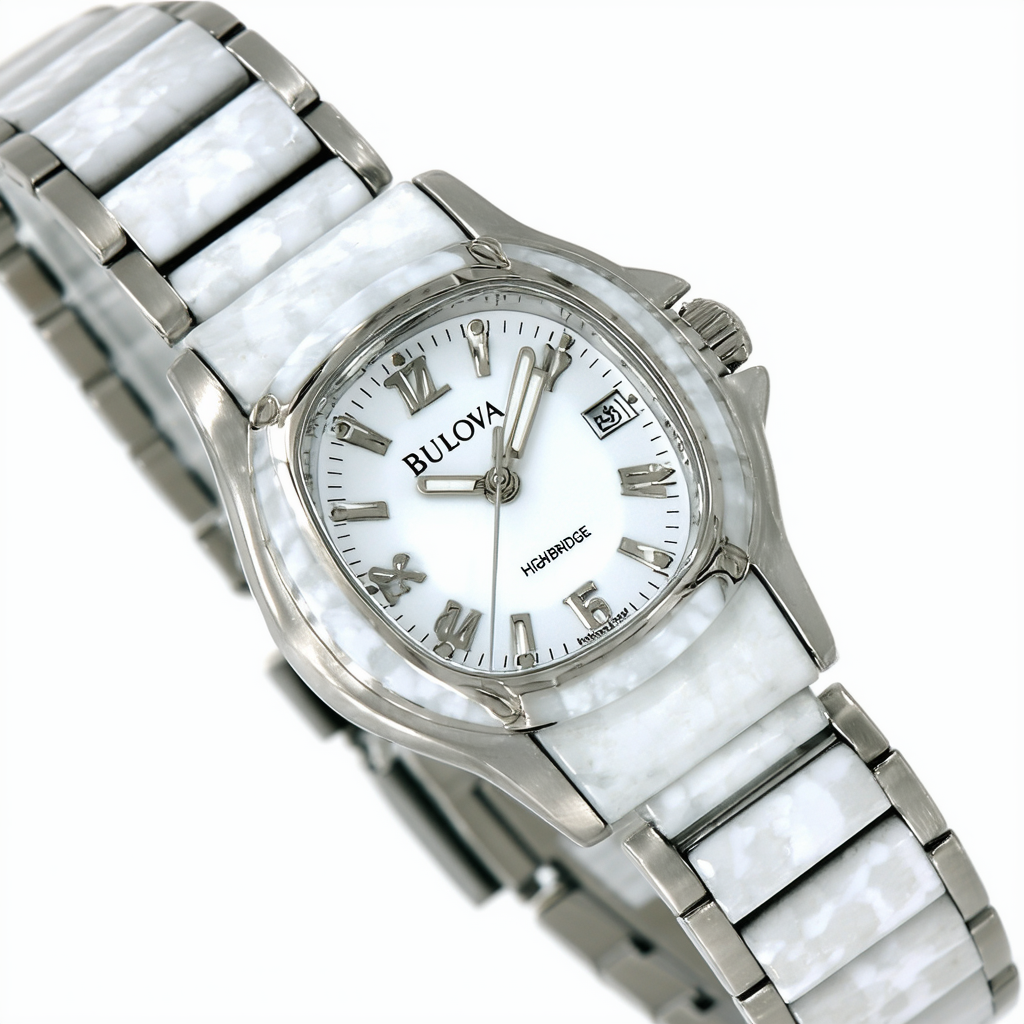Bulova Women's 98P122 Highbridge Substantial Ceramic & Stainless Steel Watch