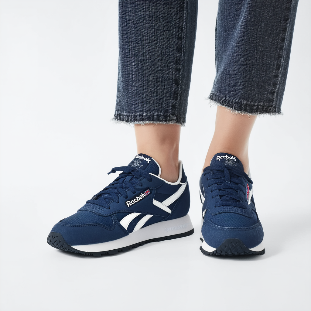 Reebok Women's Classic Nylon Sneaker, Classic Team Navy/Platinum, 11