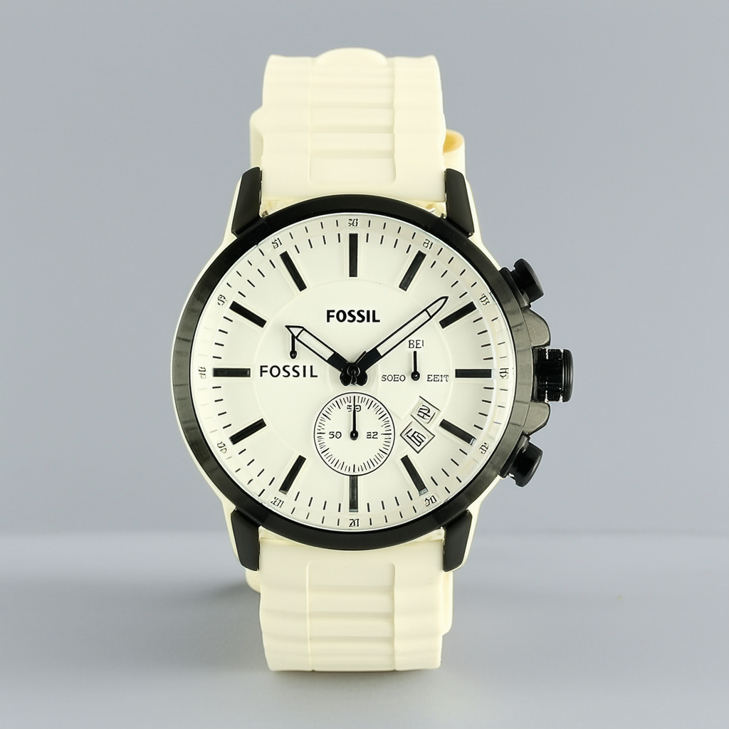 Fossil Men's DE5009 Sport Cream Dial Watch