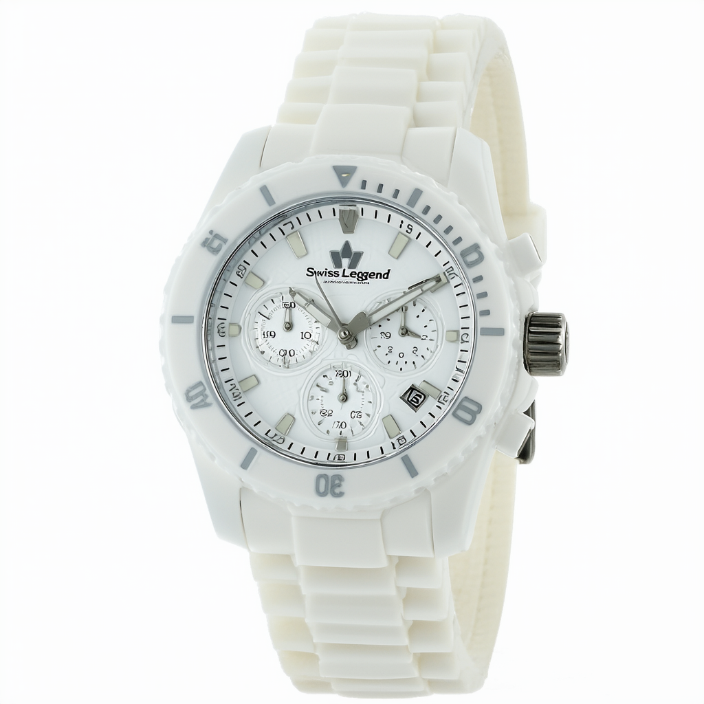 Swiss Legend Women's 11044D-RG-02-WHT Neptune White Dial White Silicone Watch