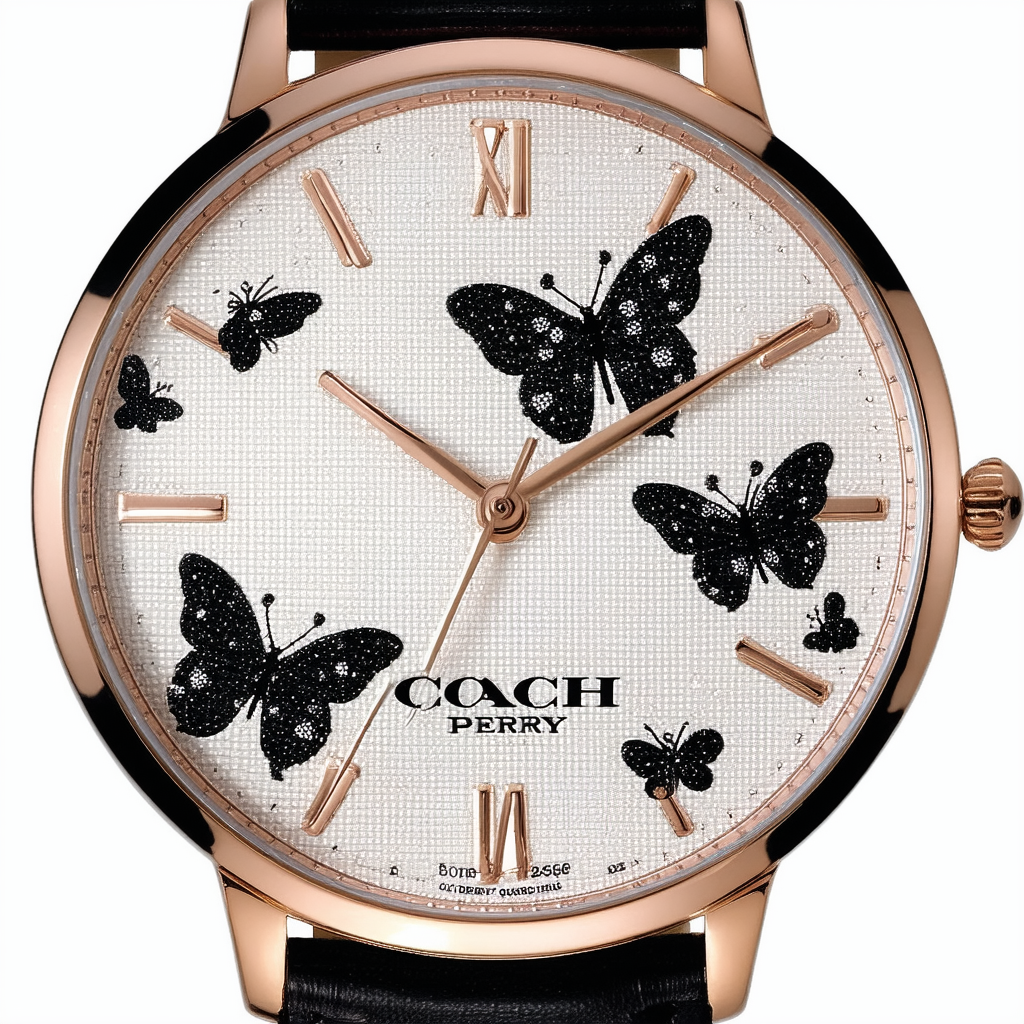 Coach Perry Quartz Black Butterfly Pattern Dial Ladies Watch 14503241