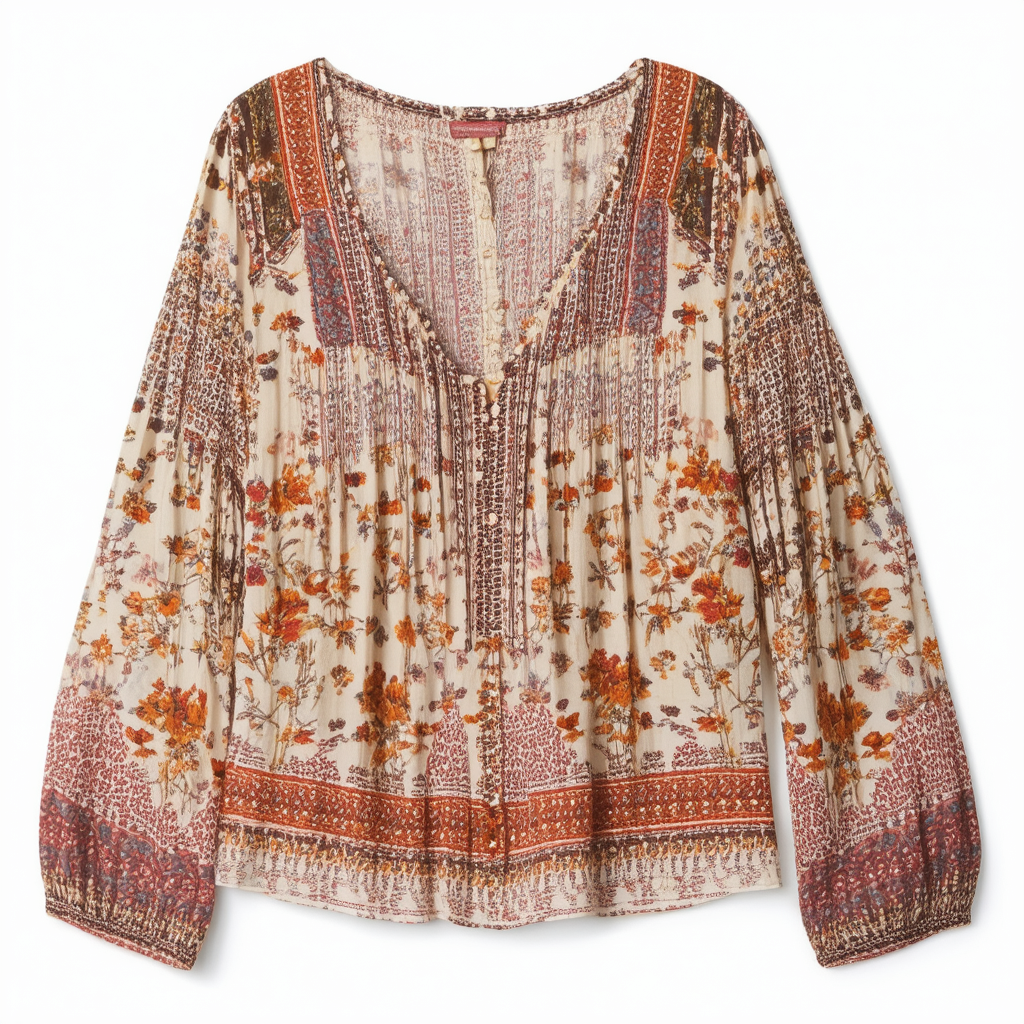 Lucky Brand Women's Multi Floral-Print Top