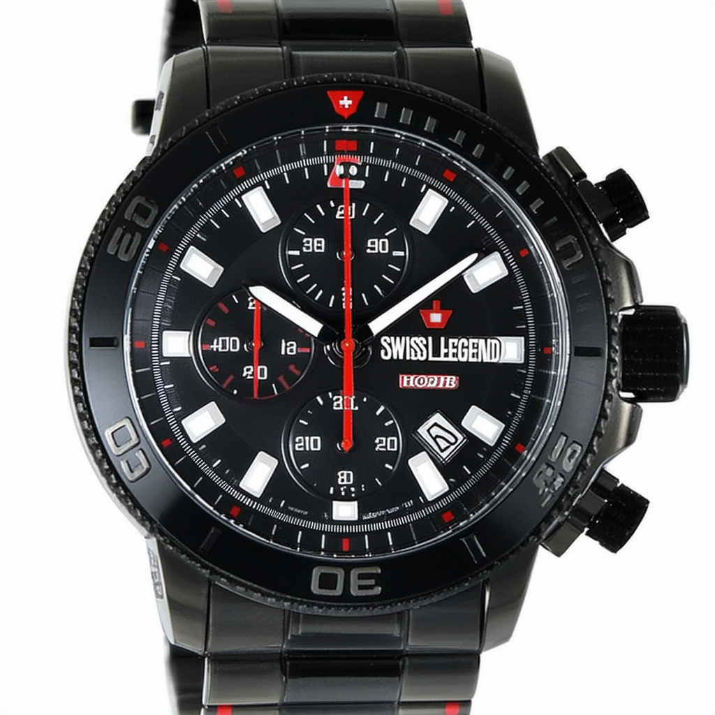 Swiss Legend Men's 10040-01-RB Sprint Racer Chronograph Black Dial Watch