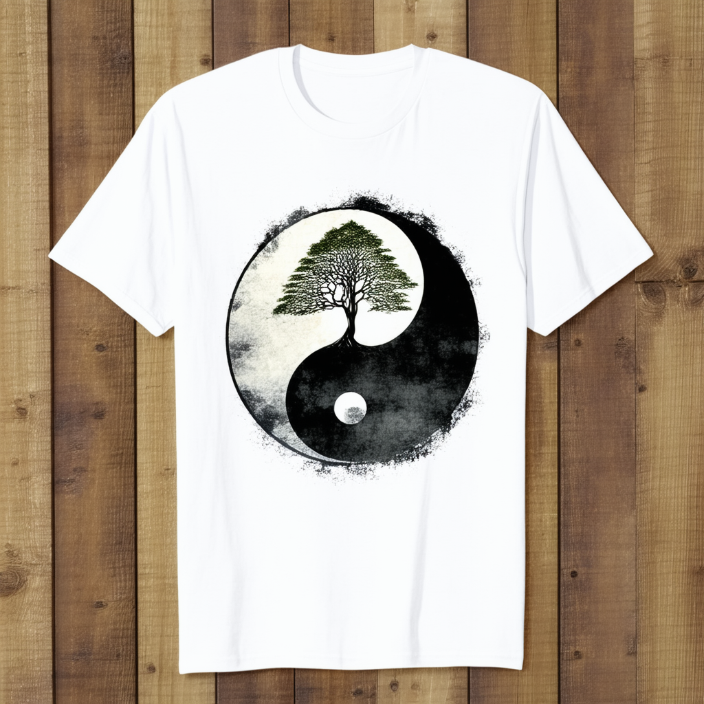 The Mountain Men's Yin Yang Tree Adult T-Shirt