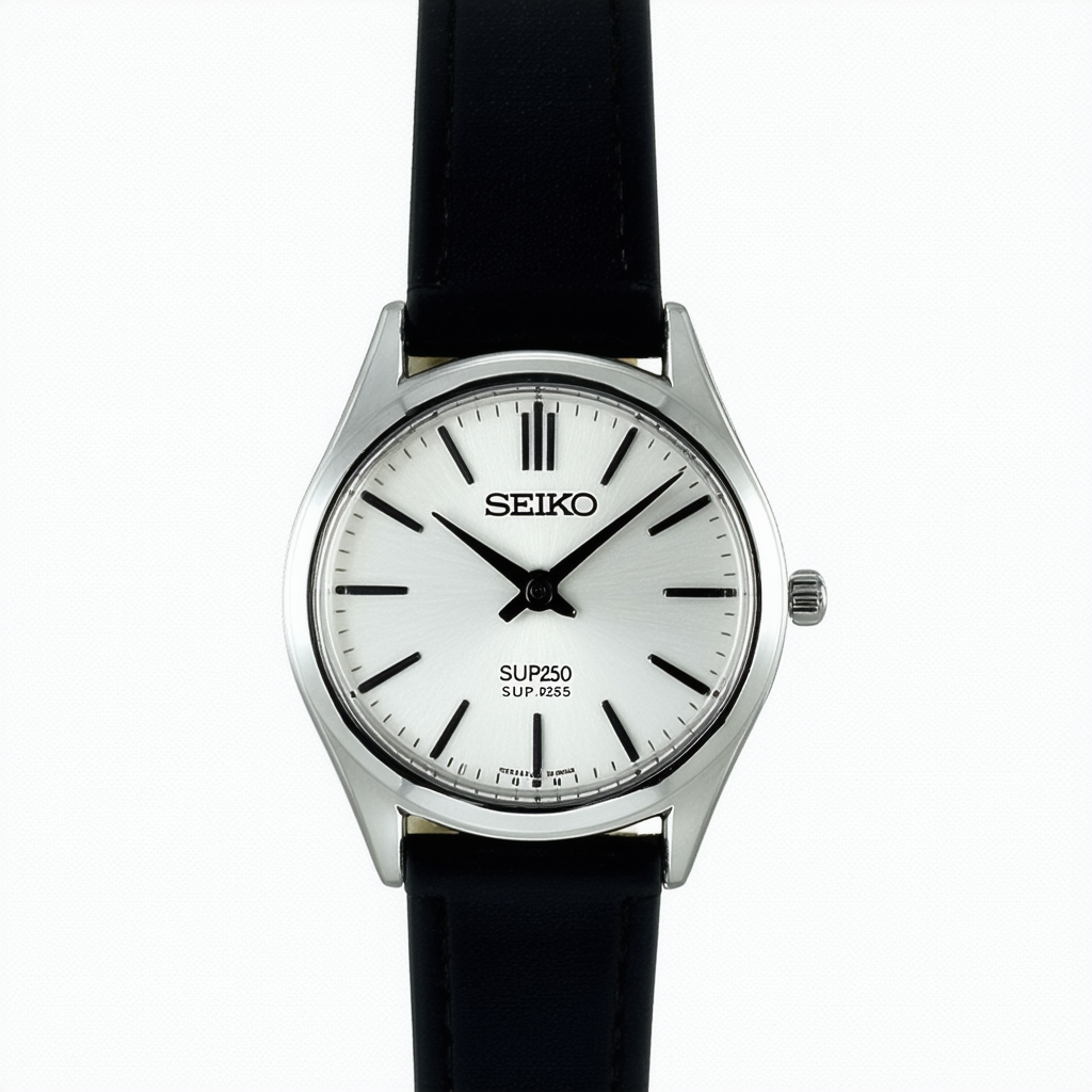 Seiko Women's SUP250 Stainless Steel Watch with Black Band