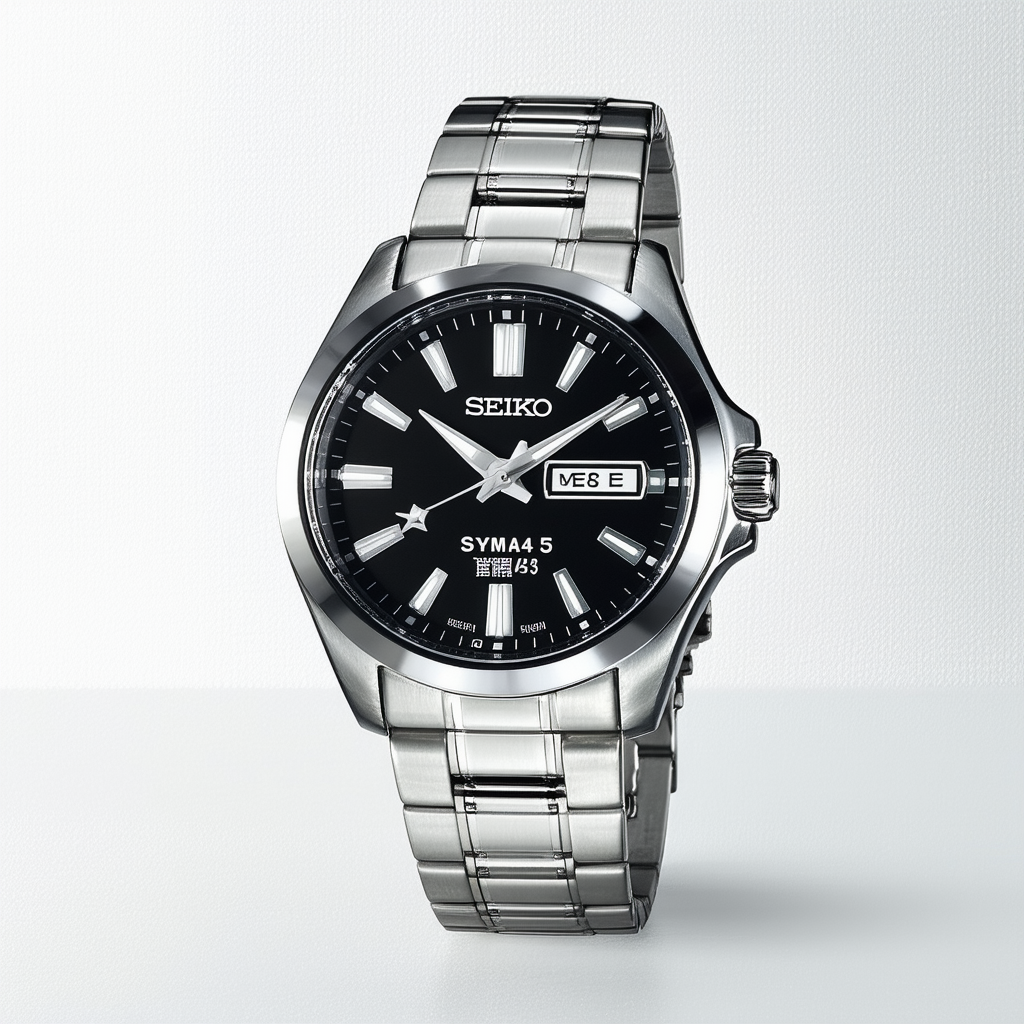 Seiko Women's SYMA43 Seiko 5 Automatic Black Dial Stainless Steel Watch