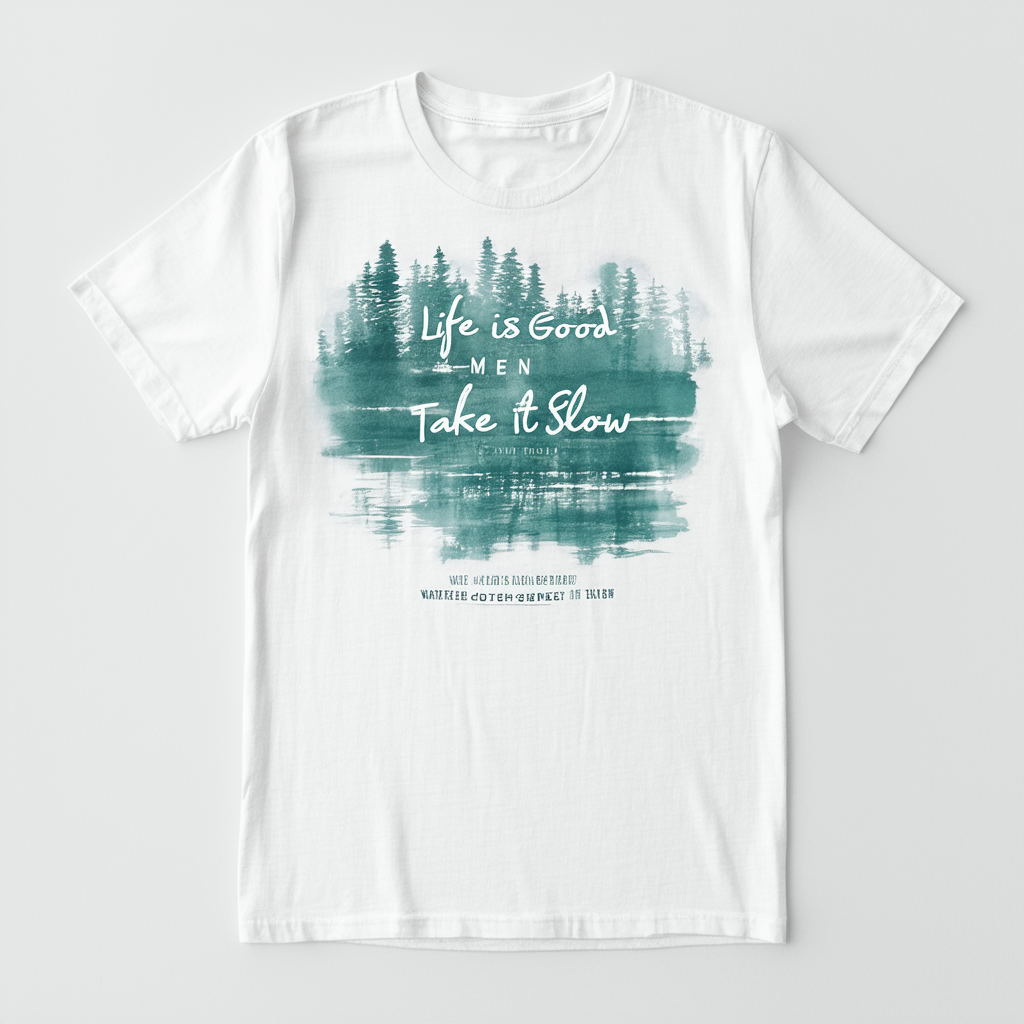 Life is Good Men's Take It Slow Watercolor Crusher Tee