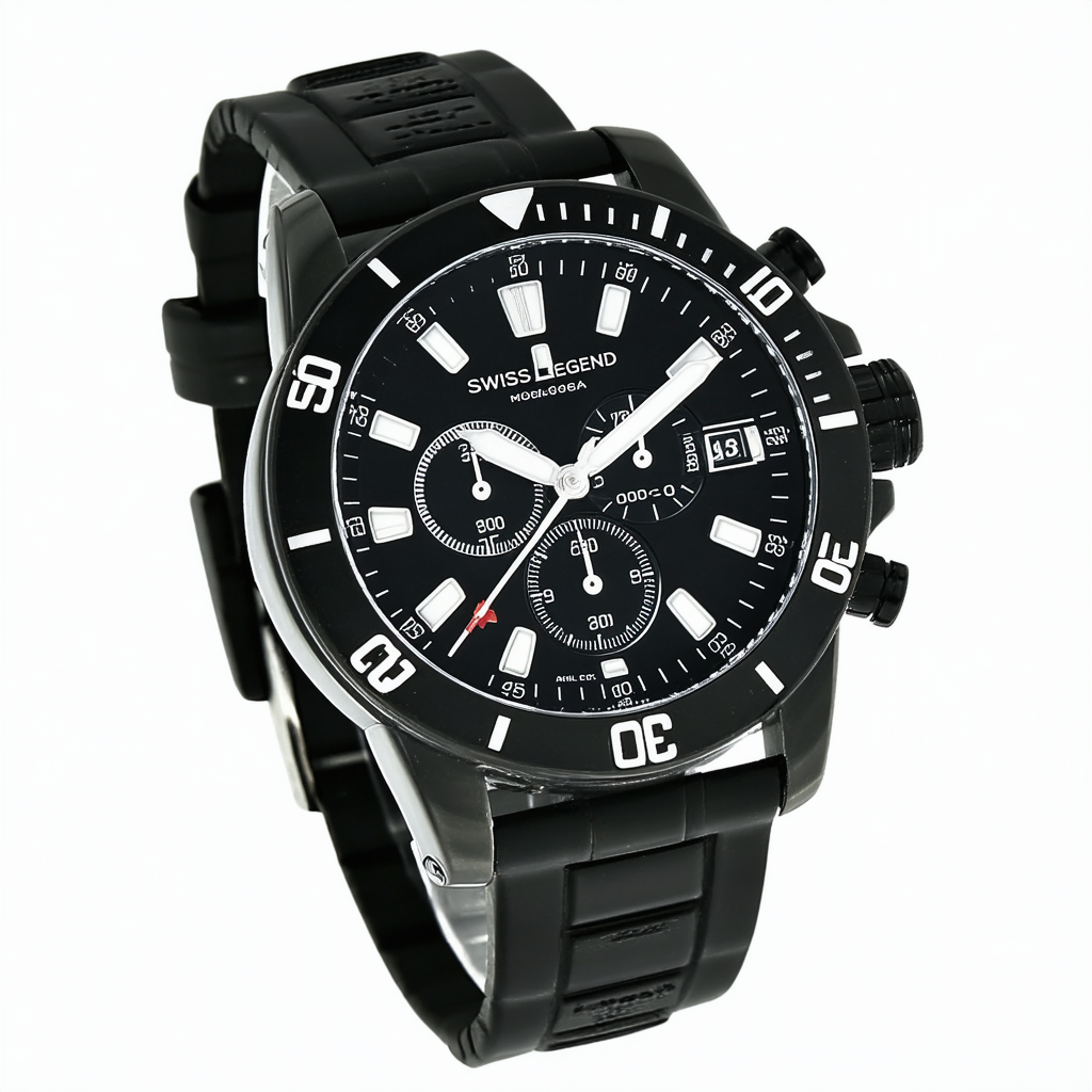 Swiss Legend Men's 10005Q-06 Traveler Analog Display Swiss Quartz Black Watch