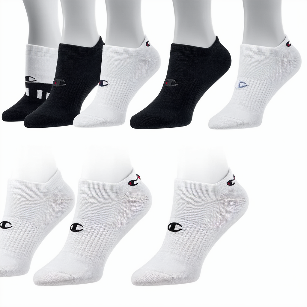 Champion Women's Extended Size 6-Pack Performance Low Cut Socks