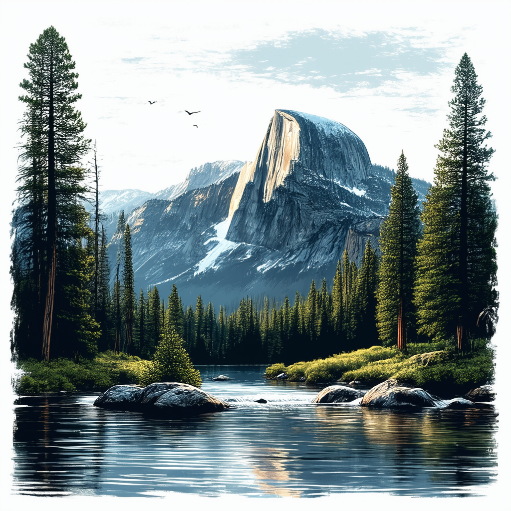 CafePress Top of Half Dome Club Light T Shirt Cotton T-Shirt