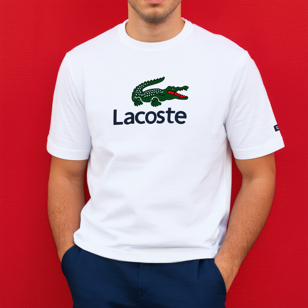 Lacoste Men's Short Sleeve 1927 Graphic Crewneck T-Shirt