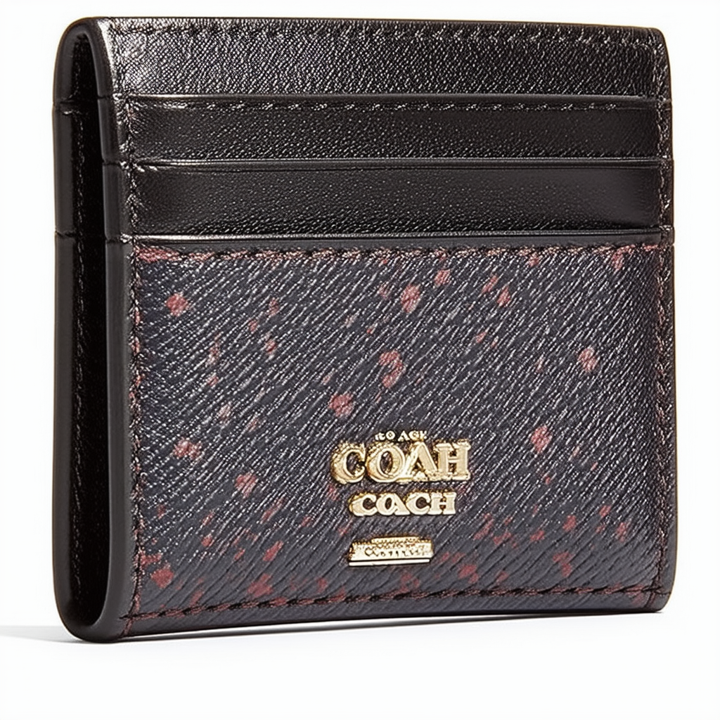 Coach Women`s Crossgrain Leather Card Case