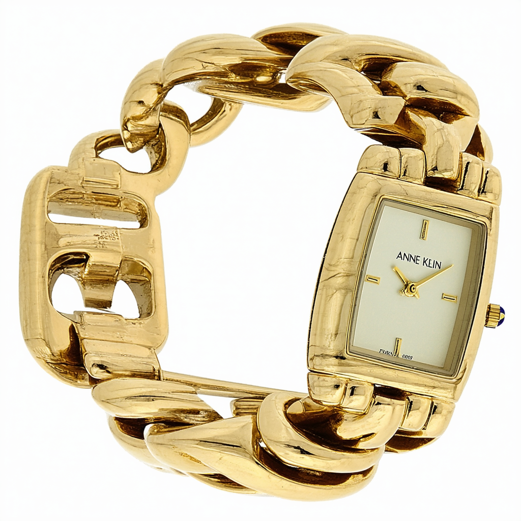 Anne Klein Women's 10-8074CHGB Gold-Tone Bangle Bracelet Watch