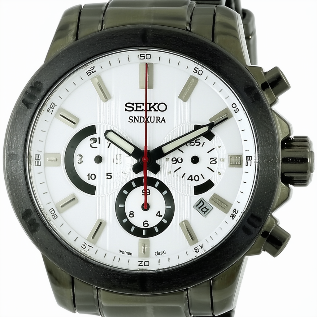 Seiko Women's SNDX95 Sportura Classic Ceramic Chronograph Watch