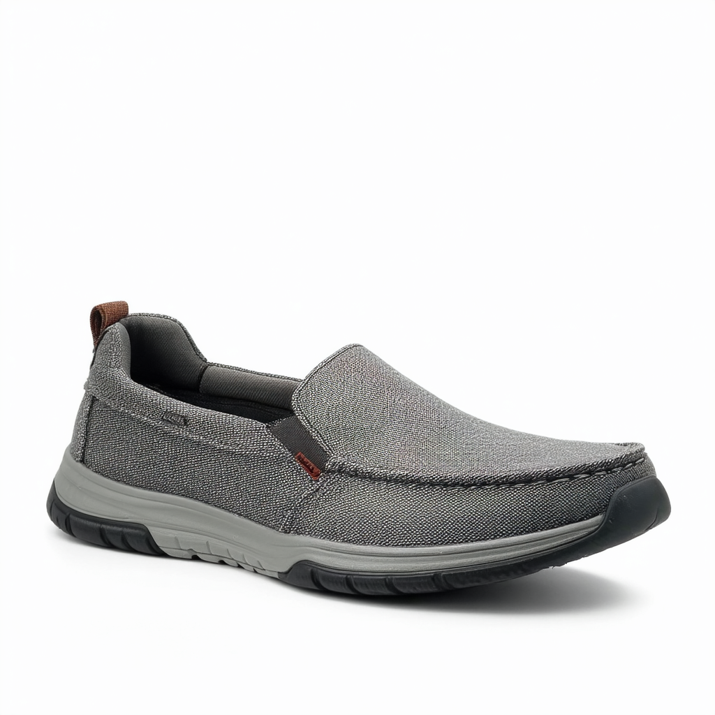 Skechers Men's Expected 2.0-Arago Slip On Canvas Loafer, Grey, 11 Medium US